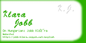 klara jobb business card